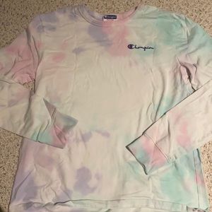 TIE DYE Champion Light Crewneck